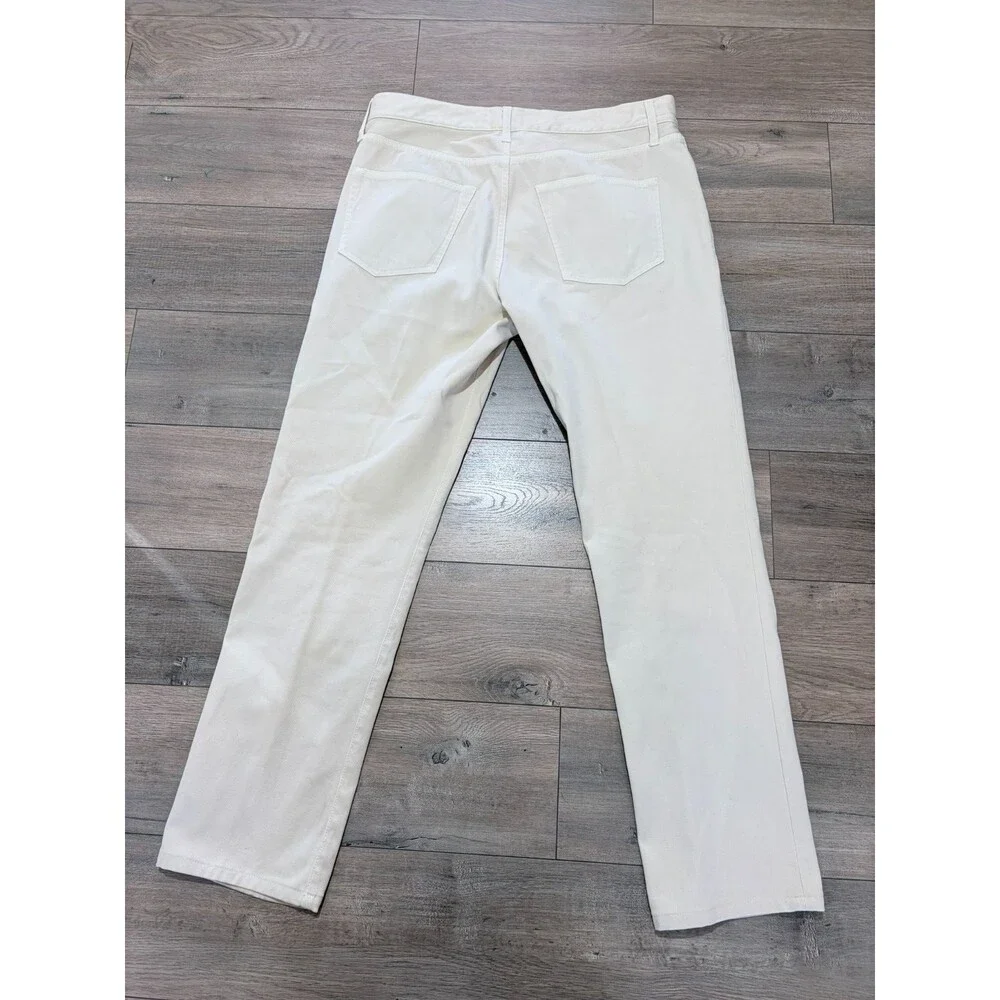 Sid Mashburn Beige Cotton Micro Corduroy 5-Pocket Chino Pants Mens 35x32 Stretch
